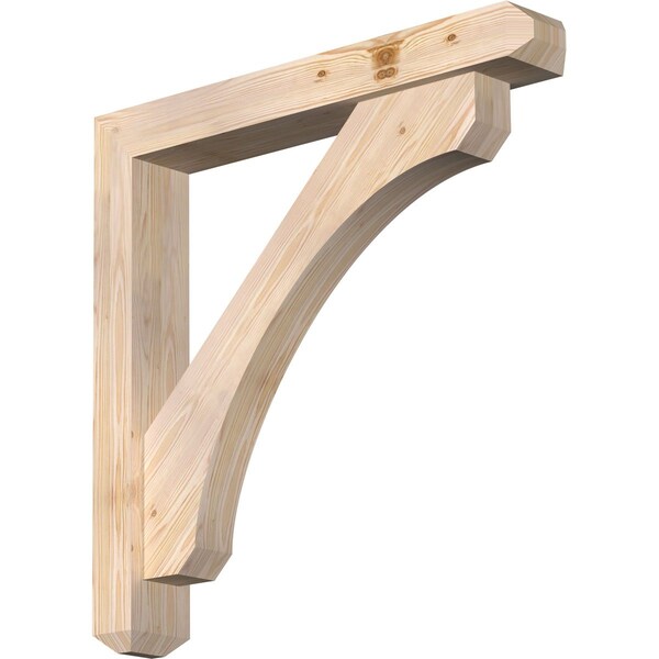 Ekena Millwork Legacy Craftsman Smooth Bracket w/ Offset Brace, Douglas Fir, 5 1/2"W x 36"D x 36"H BKT0604X36X36LEC04SDF - main